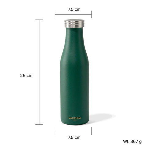 Vahdam Tea Verve Bottle Insulated Dark Green